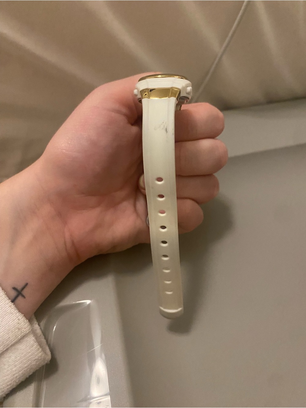 Armitron White and Gold Digital Sport Watch - Oval LCD - Picture 2 of 3